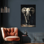 Elefant in Schwarz