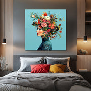 Frau mit Blumen im Haar II