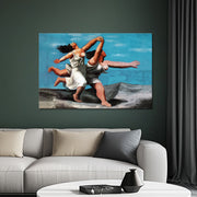 Zwei Frauen am Strand rennend - Picasso