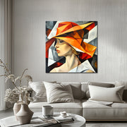 Frau mit orangem Hut VI