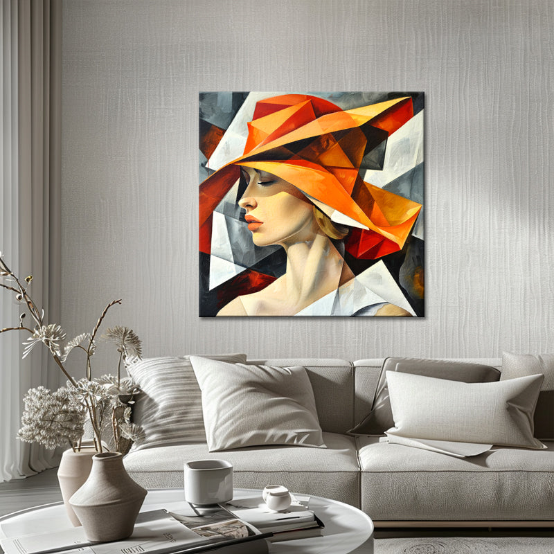 Frau mit orangem Hut VI