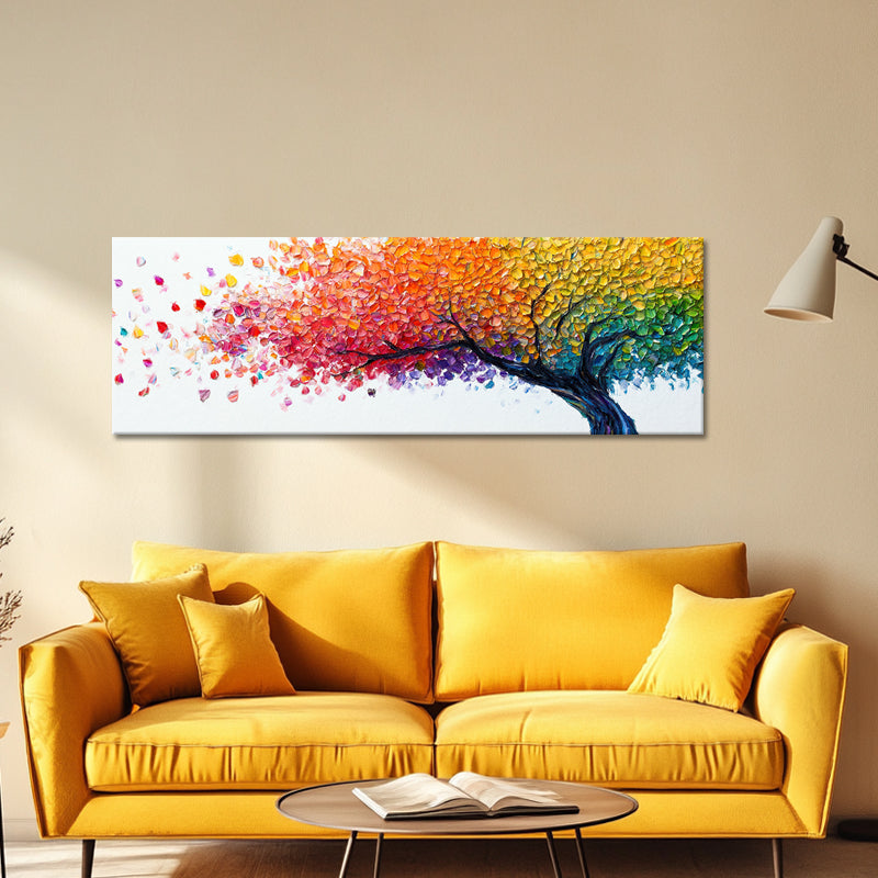 Ein Baum mit Blättern in verschiedenen Farben