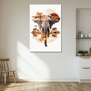 Elefant in Erdtönen Kunst
