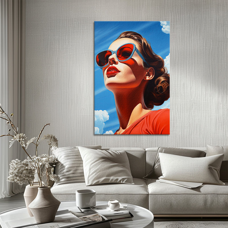 Frau mit Sonnenbrille