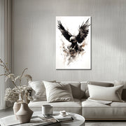 Adler-Gemälde schwarz-weiß