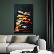 Bücher und Fischen