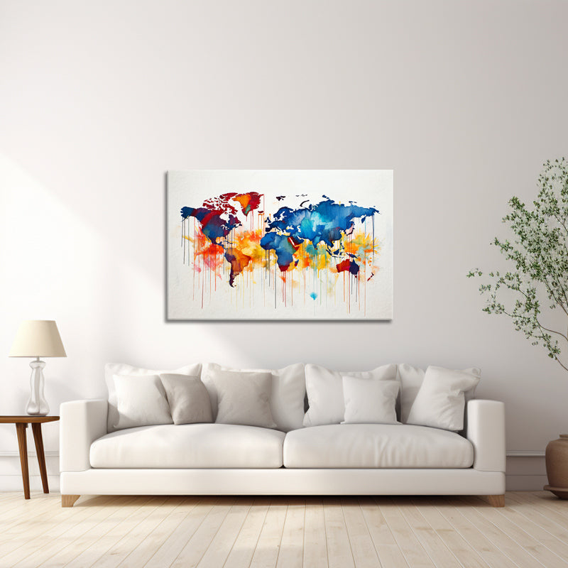 Weltkarte in Farbe