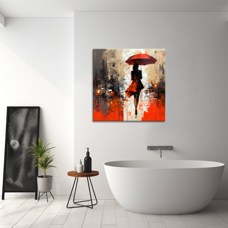 Frau mit Regenschirm I