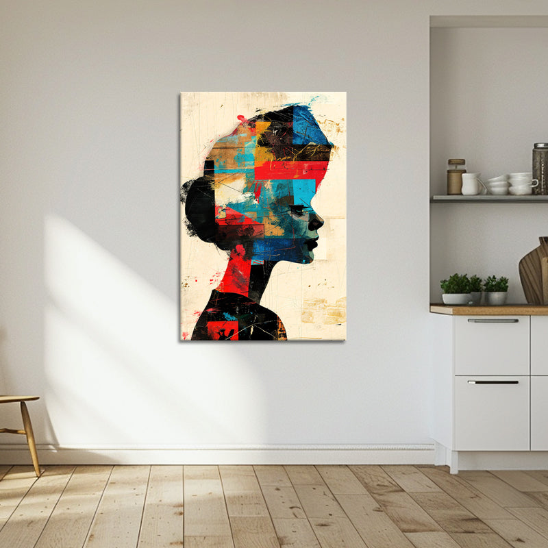 Frau in Abstrakt