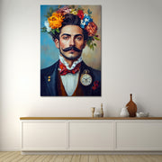 Mann mit Blumen