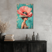 Frau mit einer großen Blume