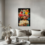 Frau mit Blumen Gemälde