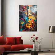 Buntes Gitarrengemälde
