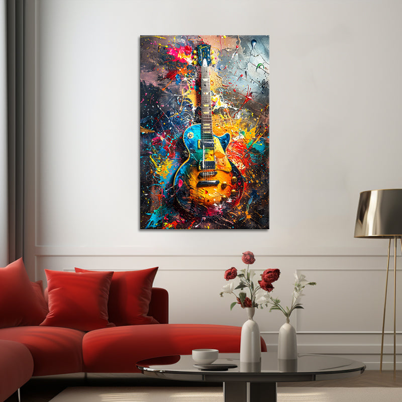 Buntes Gitarrengemälde