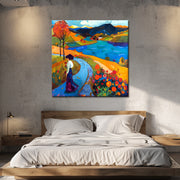 Frau in Landschaft