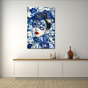 Frauen in Delfter Blau