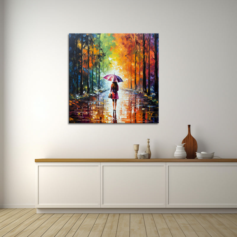 Frau mit Regenschirm II