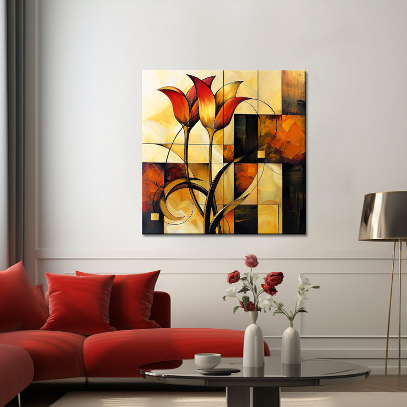 Kunst Abstrakte Blumen
