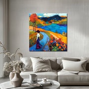 Frau in Landschaft