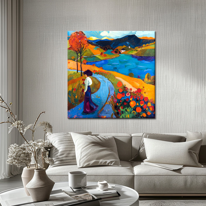 Frau in Landschaft