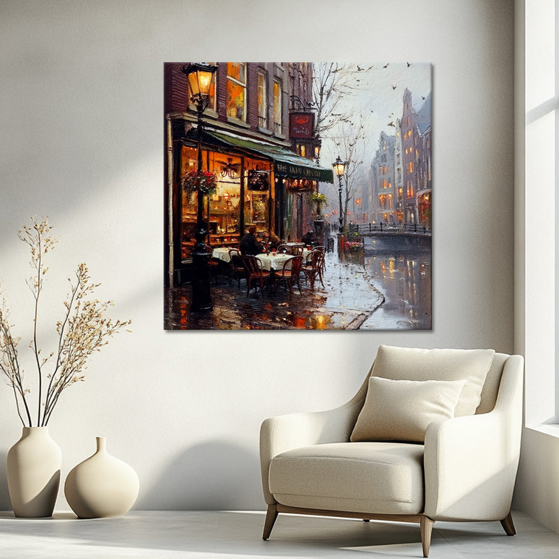 Café-Terrasse in Amsterdam