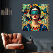 Frau im Mosaik