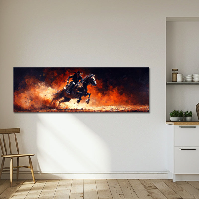 Cowboy auf seinem Pferd