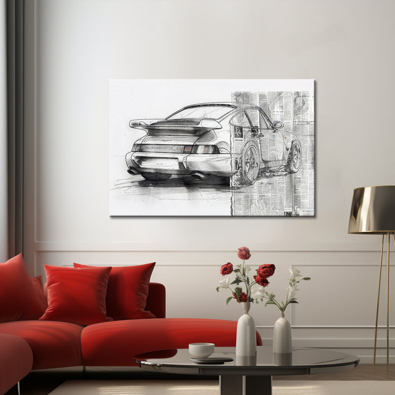 Gemälde Porsche 911