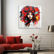 Frau mit Afro-Frisur