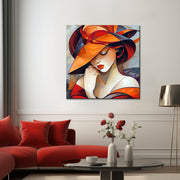 Frau mit orangem Hut IV