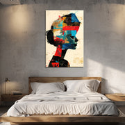 Frau in Abstrakt