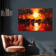 Sonnenuntergang in der Savanne