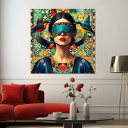 Frau im Mosaik