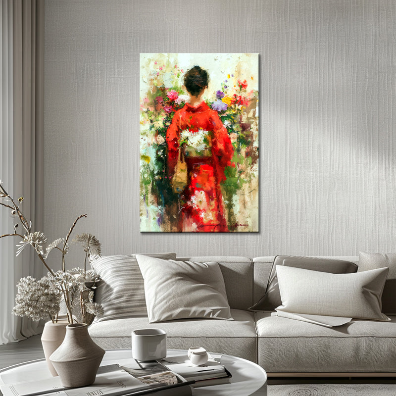 Frau im Kimono