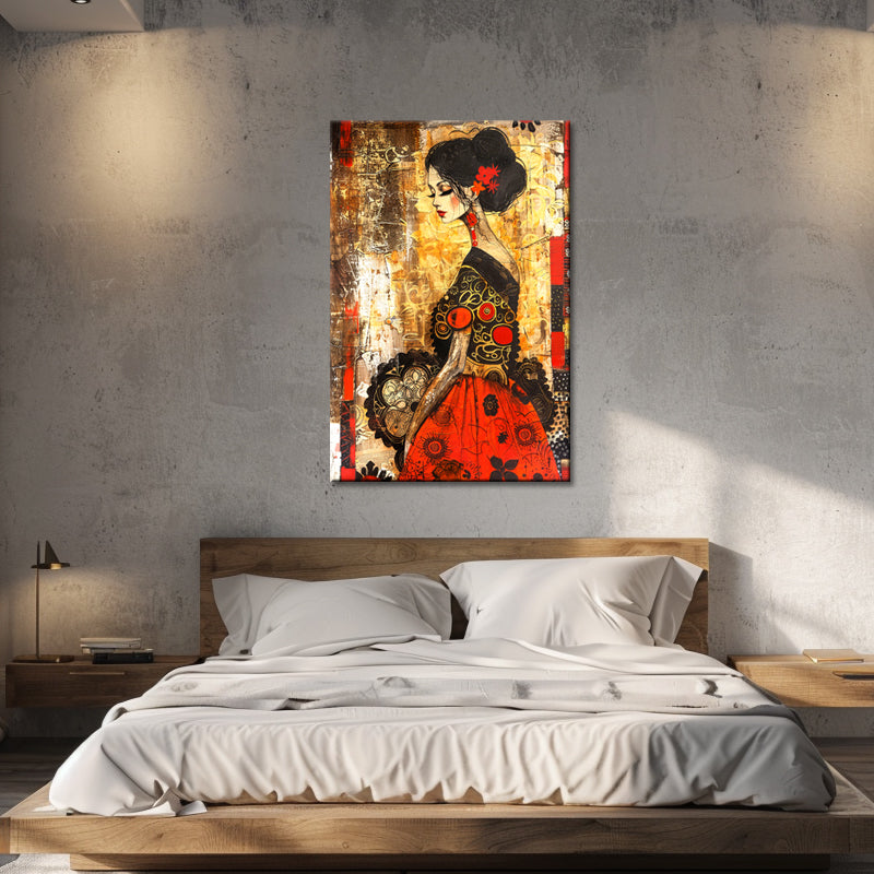 Frau in Rot