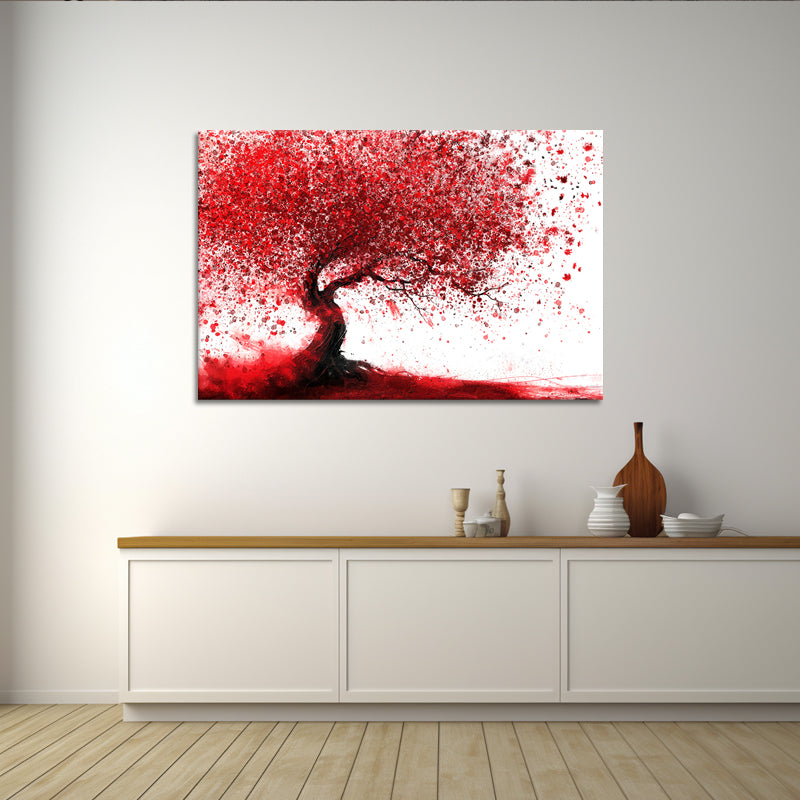 Baum mit roten Blättern
