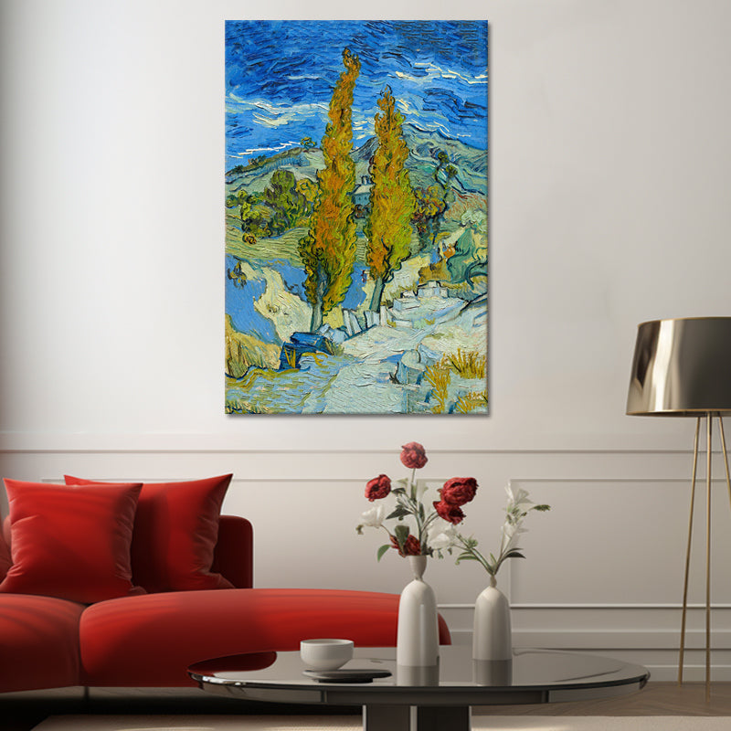 Zwei Pappeln in den Alpilles bei Saint-Rémy – Van Gogh