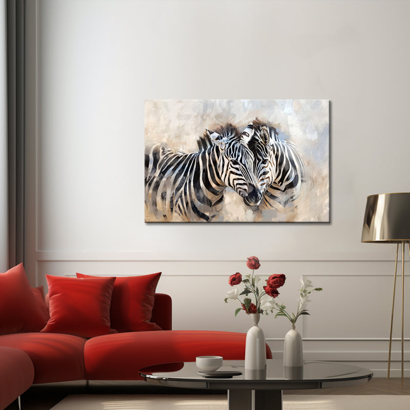 Gemälde Zwei Zebras