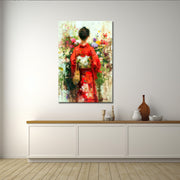 Frau im Kimono