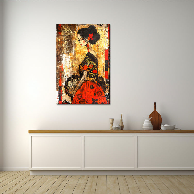 Frau in Rot