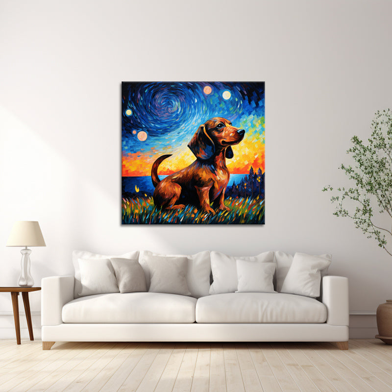 Hund in der Sternennacht