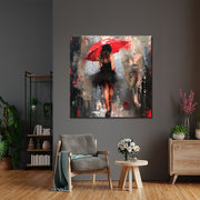 Frau mit Regenschirm