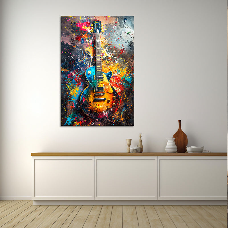 Buntes Gitarrengemälde