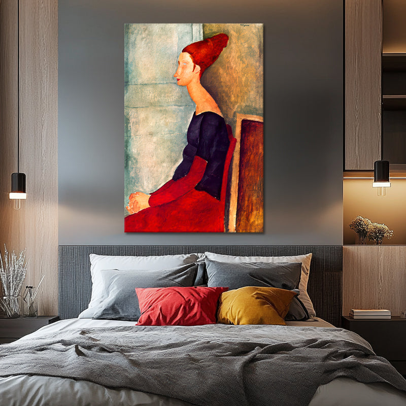 Jeanne Hébuterne in dunkler Kleidung - Amedeo Modigliani