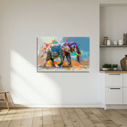 Elefant in Mischfarbe