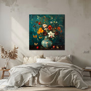 Vintage Vase mit Blumen II
