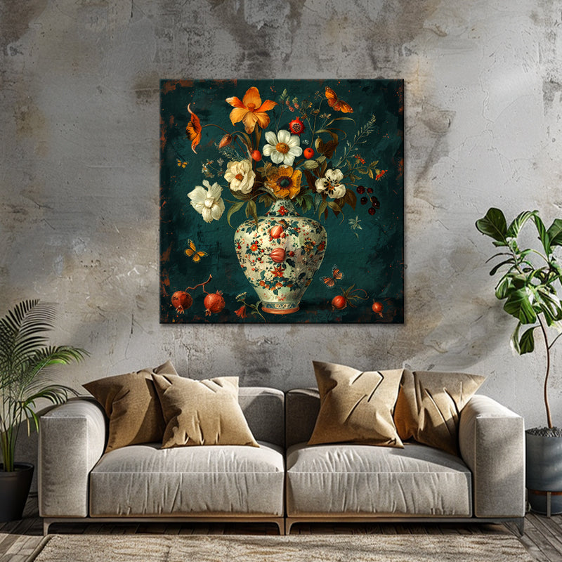 Große Vase mit Blumen