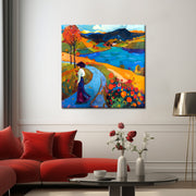 Frau in Landschaft