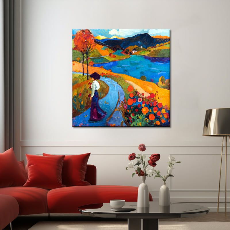Frau in Landschaft