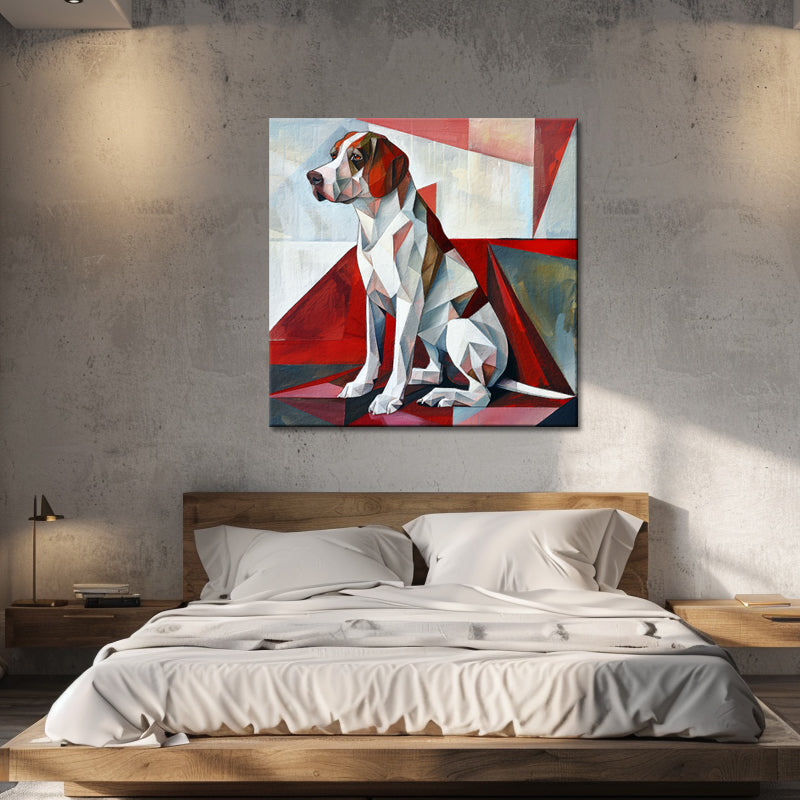 Kubismus Hund Gemälde